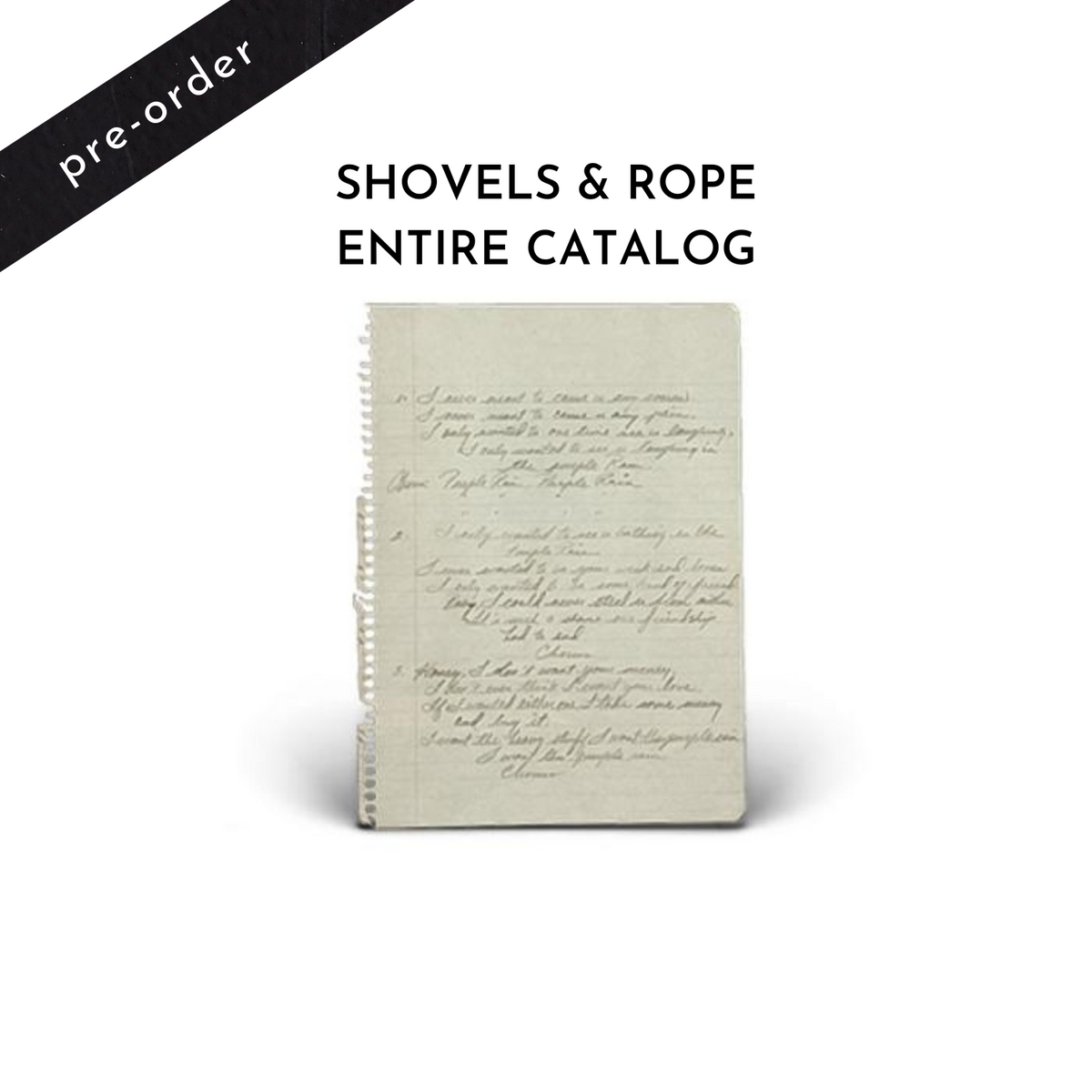 Shovels & Rope Handwritten Lyrics [PreOrder] Dualtone Music Group