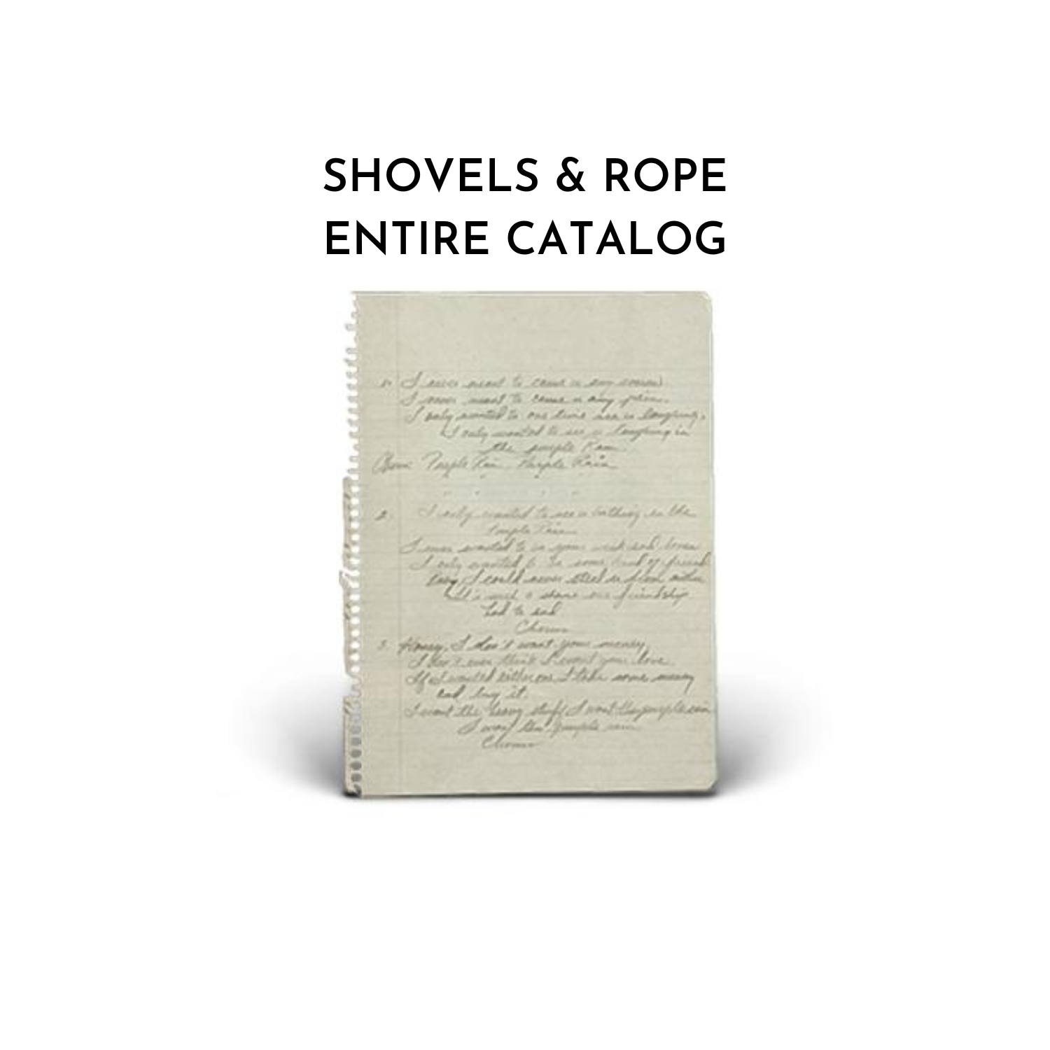 Shovels & Rope Handwritten Lyrics [PreOrder] Dualtone Music Group